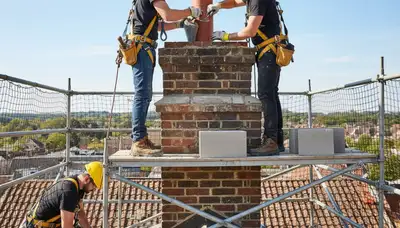 Atlanta, GA chimney repair for masonry, mortar, and flashing on a home exterior