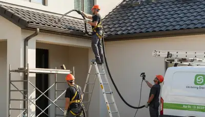 Atlanta, GA gutter cleaning service by FX Remodeling & Exteriors clearing debris and protecting homes