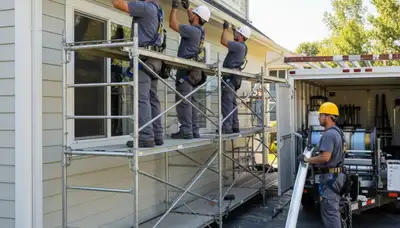 Atlanta, GA seamless gutter installation by FX Remodeling & Exteriors for stormwater protection