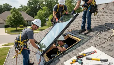 Atlanta skylight installation by local siding contractors in GA