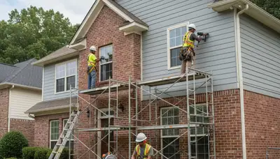 Siding installation in Atlanta, GA for a home exterior by a professional siding contractor