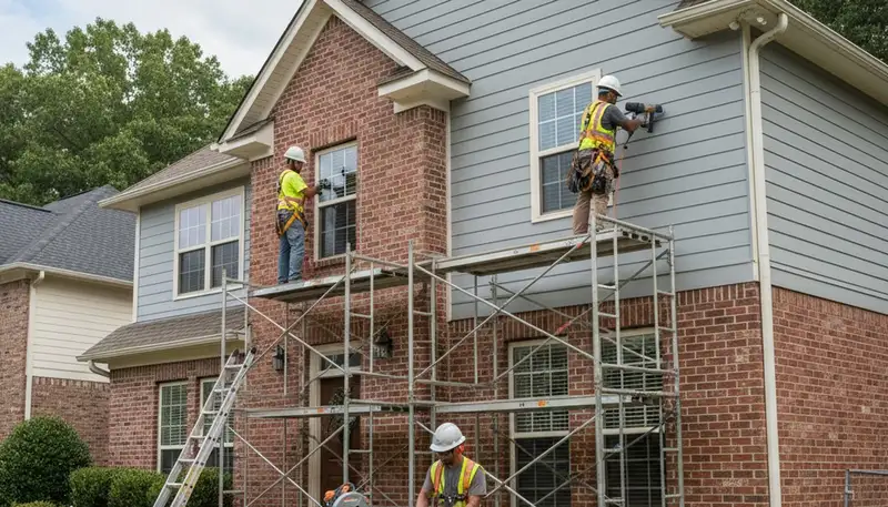 Siding installation in Atlanta, GA for a home exterior by a professional siding contractor