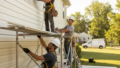 Vinyl siding installation on Atlanta, GA home by FX Remodeling & Exteriors