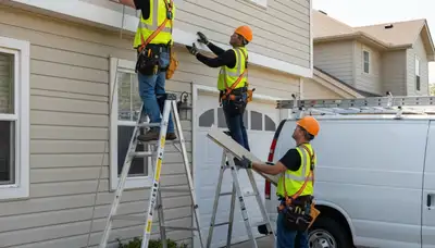 Vinyl siding repair service in Atlanta, GA for cracked and storm-damaged exterior siding
